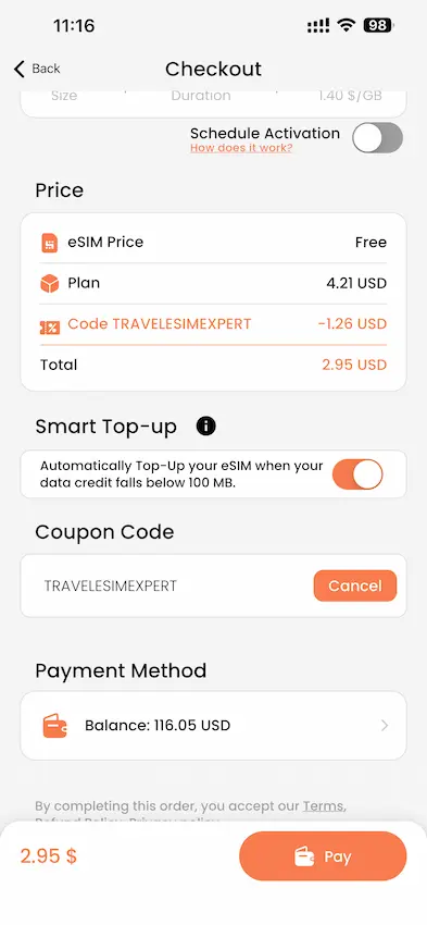 BNESIM eSIM code verified